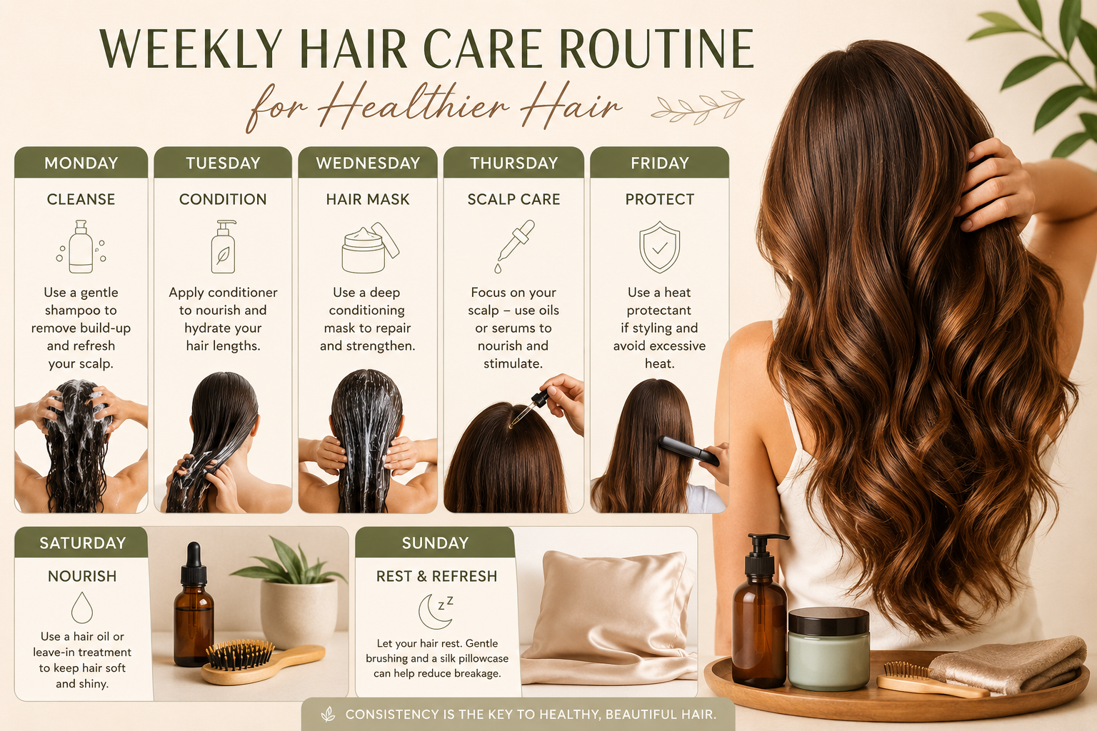 Weekly Hair Care Routine for Healthier Hair